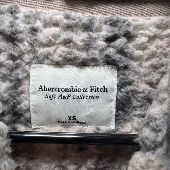 Abercrombie & Fitch Soft Collection 1/2 Half Zip Pullover Sherpa Womens Size XS - Picture 6 of 11